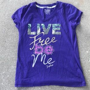 Justice V-neck tee size 14